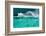 Waves Breaking over Edge of Pool of Bondi Icebergs Swim Club, Bondi Beach, Sydney-null-Framed Photographic Print