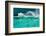 Waves Breaking over Edge of Pool of Bondi Icebergs Swim Club, Bondi Beach, Sydney-null-Framed Photographic Print