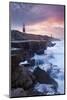 Waves Crash Against the Limestone Ledges Near the Lighthouse at Portland Bill, Dorset, England-Adam Burton-Mounted Photographic Print