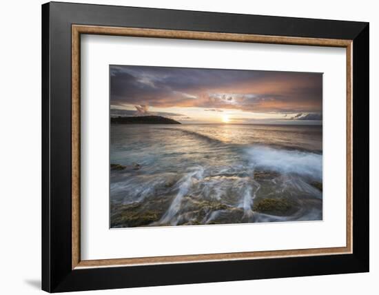 Waves Crash on Cliffs under a Colorful Caribbean Sunset, Galley Bay, St. John'S-Roberto Moiola-Framed Photographic Print