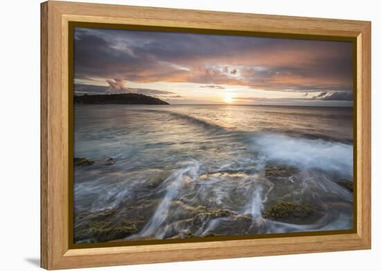 Waves Crash on Cliffs under a Colorful Caribbean Sunset, Galley Bay, St. John'S-Roberto Moiola-Framed Premier Image Canvas