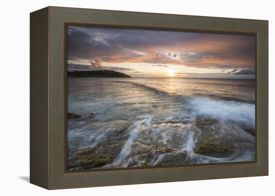 Waves Crash on Cliffs under a Colorful Caribbean Sunset, Galley Bay, St. John'S-Roberto Moiola-Framed Premier Image Canvas