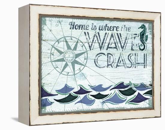 Waves Crash-The Saturday Evening Post-Framed Premier Image Canvas