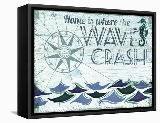 Waves Crash-The Saturday Evening Post-Framed Premier Image Canvas