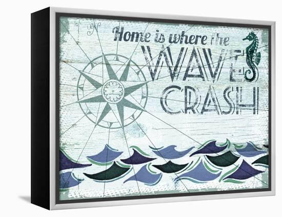 Waves Crash-The Saturday Evening Post-Framed Premier Image Canvas