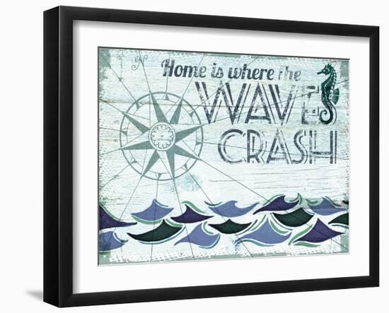 Waves Crash-The Saturday Evening Post-Framed Giclee Print