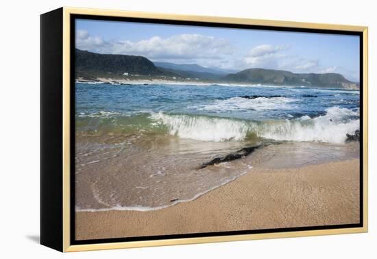 Waves Crashing Ashore at Nature Valley Beach-Kim Walker-Framed Premier Image Canvas