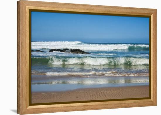 Waves Crashing Ashore from Indian Ocean-Kim Walker-Framed Premier Image Canvas