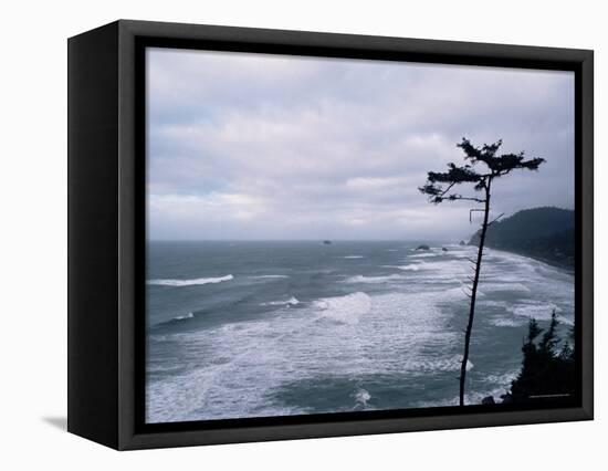 Waves Crashing into Rocks on the Pacific Coast, Oregon, United States of America, North America-Aaron McCoy-Framed Premier Image Canvas