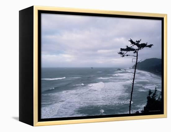 Waves Crashing into Rocks on the Pacific Coast, Oregon, United States of America, North America-Aaron McCoy-Framed Premier Image Canvas
