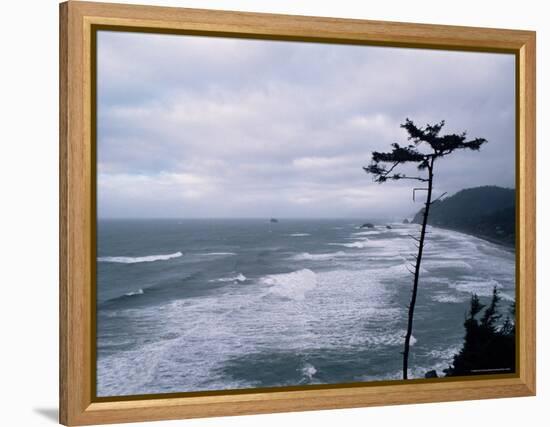 Waves Crashing into Rocks on the Pacific Coast, Oregon, United States of America, North America-Aaron McCoy-Framed Premier Image Canvas