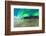 Waves crashing on frozen Haukland Beach under the Northern Lights (Aurora Borealis), Leknes-Roberto Moiola-Framed Photographic Print