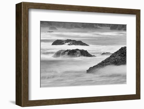 Waves crashing on rocks, Bandon Beach, Oregon-Adam Jones-Framed Photographic Print