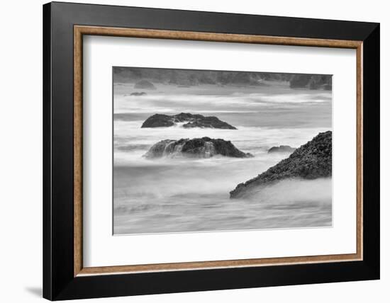 Waves crashing on rocks, Bandon Beach, Oregon-Adam Jones-Framed Photographic Print