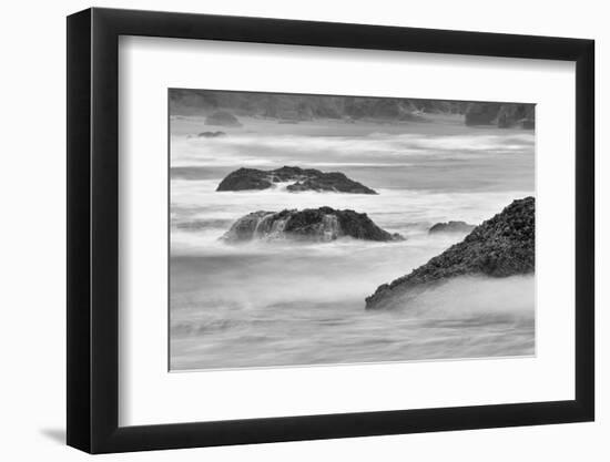 Waves crashing on rocks, Bandon Beach, Oregon-Adam Jones-Framed Photographic Print