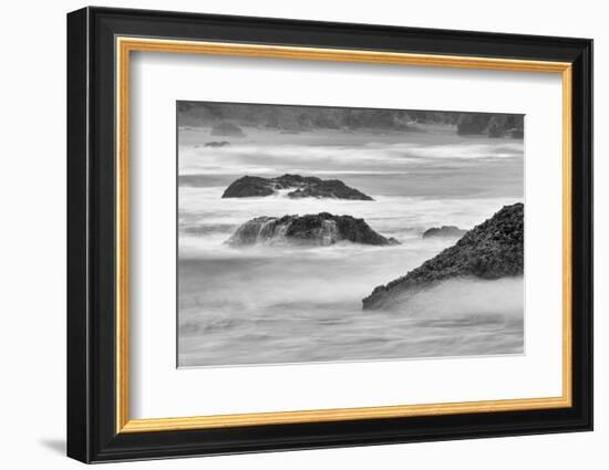 Waves crashing on rocks, Bandon Beach, Oregon-Adam Jones-Framed Photographic Print