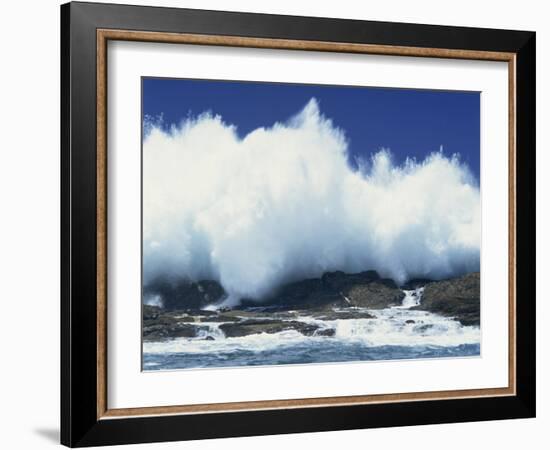 Waves Crashing on Rocks on the Coast of South Africa, Africa-Groenendijk Peter-Framed Photographic Print