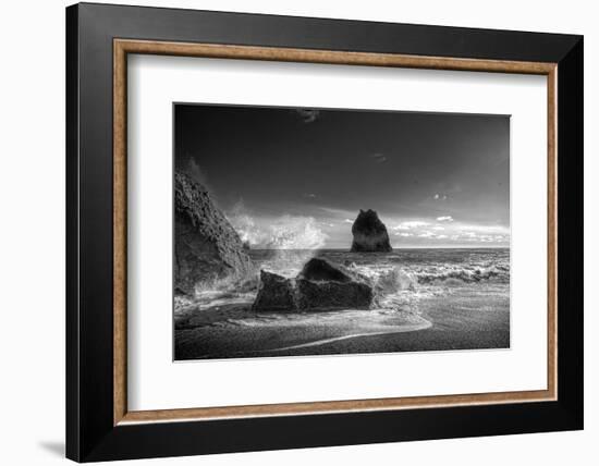 Waves crashing on the beach, Dyrholaey, Iceland-Panoramic Images-Framed Photographic Print