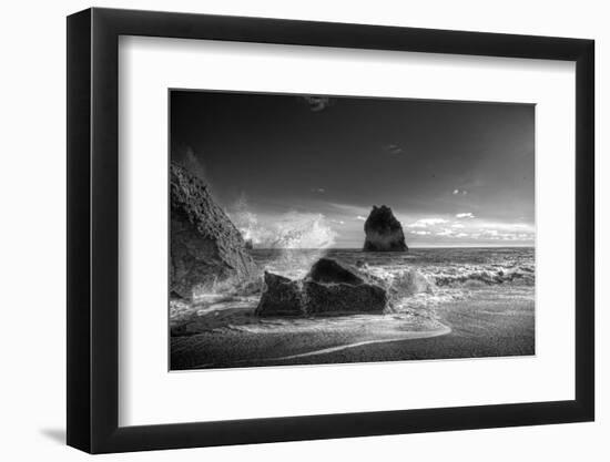 Waves crashing on the beach, Dyrholaey, Iceland-Panoramic Images-Framed Photographic Print