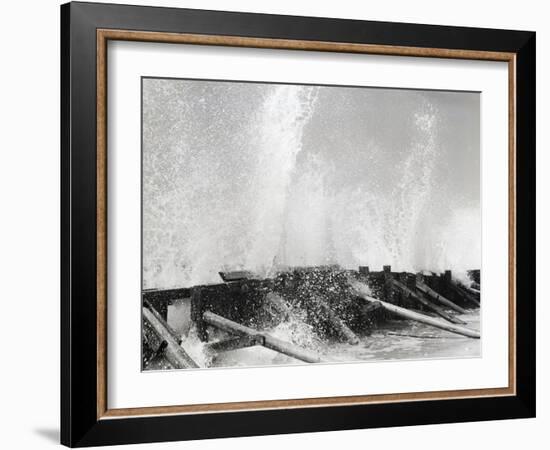 Waves Dashing against Breakwater-Philip Gendreau-Framed Photographic Print