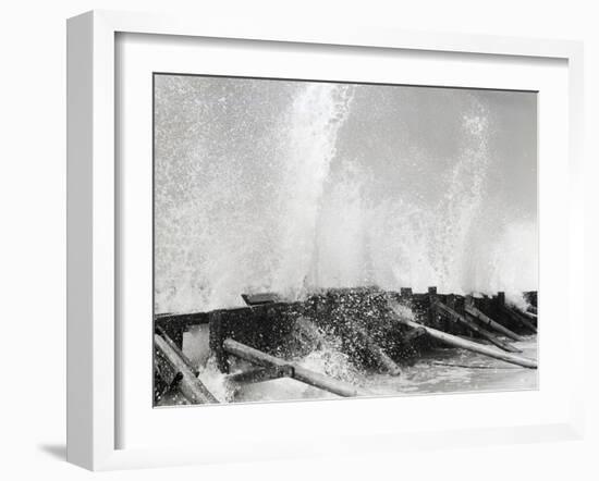 Waves Dashing against Breakwater-Philip Gendreau-Framed Photographic Print