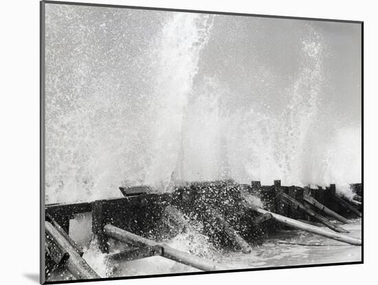 Waves Dashing against Breakwater-Philip Gendreau-Mounted Photographic Print