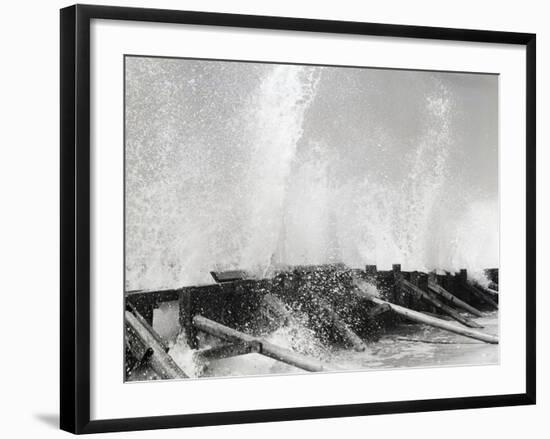 Waves Dashing against Breakwater-Philip Gendreau-Framed Photographic Print