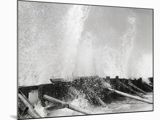 Waves Dashing against Breakwater-Philip Gendreau-Mounted Photographic Print
