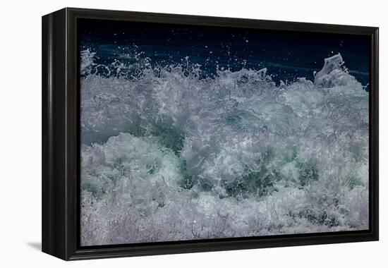 Waves foaming and bubbling when they hammer the sandy beach at Sunset Beach.-Tom Norring-Framed Premier Image Canvas