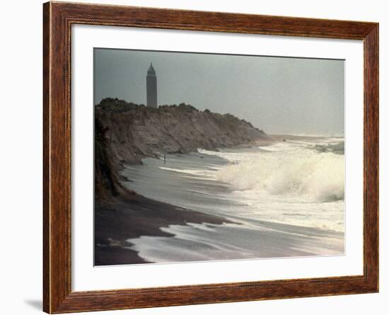 Waves from the Atlantic Ocean Crash against the Shore at Robert Moses State Park-null-Framed Photographic Print