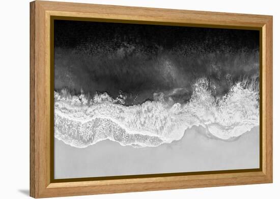 Waves in Black and White-Maggie Olsen-Framed Stretched Canvas