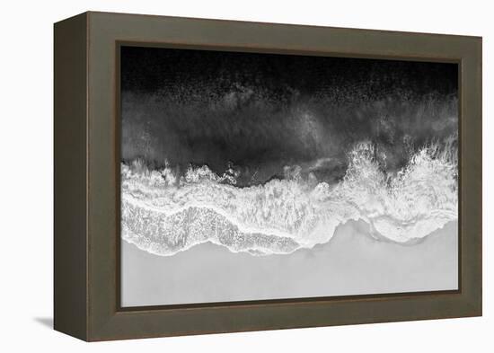 Waves in Black and White-Maggie Olsen-Framed Stretched Canvas