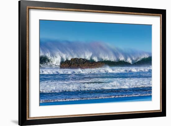 Waves in Cayucos I-Lee Peterson-Framed Photo