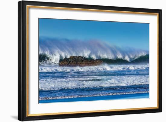 Waves in Cayucos I-Lee Peterson-Framed Photo