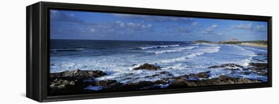 Waves in the Ocean, Fistral Beach, Cornwall, England-null-Framed Premier Image Canvas