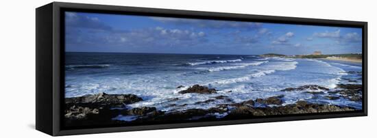 Waves in the Ocean, Fistral Beach, Cornwall, England-null-Framed Premier Image Canvas