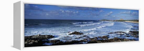 Waves in the Ocean, Fistral Beach, Cornwall, England-null-Framed Premier Image Canvas