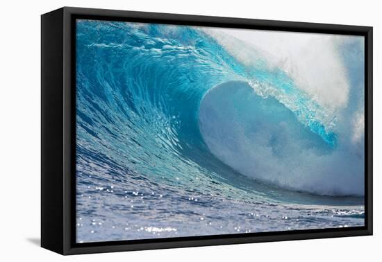 Waves in the Ocean, Tahiti, French Polynesia-null-Framed Premier Image Canvas