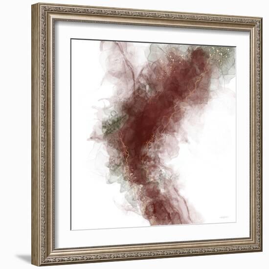 Waves of Wine Abstract-Angela Bawden-Framed Art Print