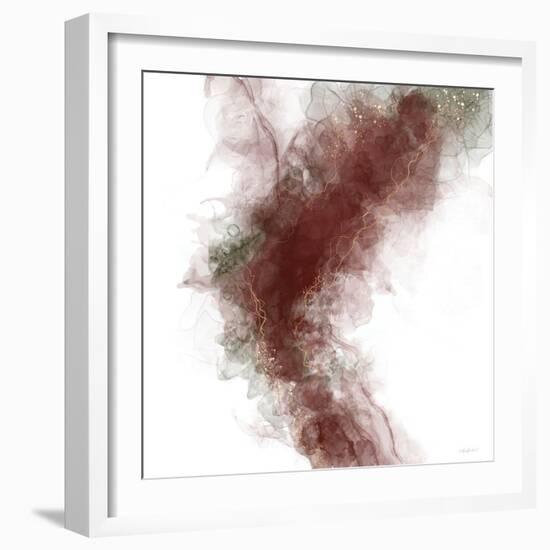 Waves of Wine Abstract-Angela Bawden-Framed Art Print