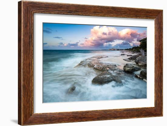 Waves On A Rocky Shoreline. Nassau, Bahamas-Erik Kruthoff-Framed Photographic Print