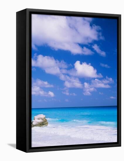 Waves on the Beach, Cancun, Quintana Roo, Mexico-null-Framed Premier Image Canvas
