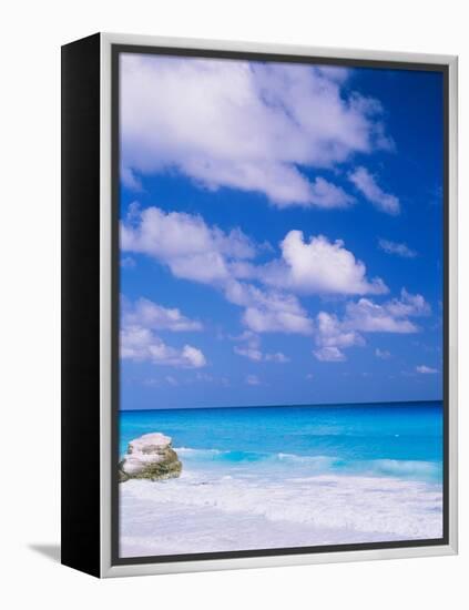 Waves on the Beach, Cancun, Quintana Roo, Mexico-null-Framed Premier Image Canvas