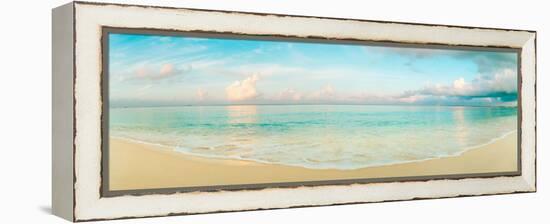 Waves on the Beach, Seven Mile Beach, Grand Cayman, Cayman Islands-null-Framed Premier Image Canvas