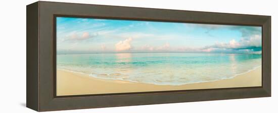 Waves on the Beach, Seven Mile Beach, Grand Cayman, Cayman Islands-null-Framed Premier Image Canvas