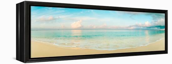 Waves on the Beach, Seven Mile Beach, Grand Cayman, Cayman Islands-null-Framed Premier Image Canvas