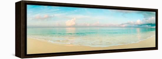 Waves on the Beach, Seven Mile Beach, Grand Cayman, Cayman Islands-null-Framed Premier Image Canvas