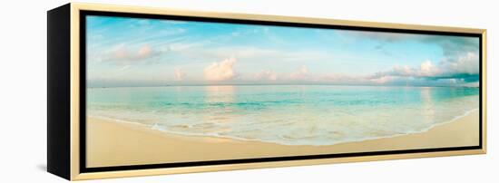 Waves on the Beach, Seven Mile Beach, Grand Cayman, Cayman Islands-null-Framed Premier Image Canvas