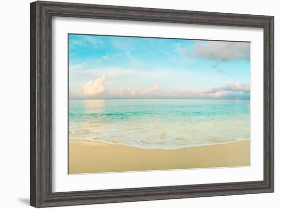 Waves on the beach, Seven Mile Beach, Grand Cayman, Cayman Islands-null-Framed Photographic Print