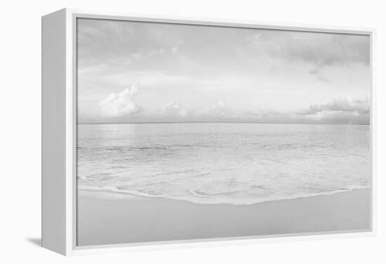 Waves on the beach, Seven Mile Beach, Grand Cayman, Cayman Islands-null-Framed Premier Image Canvas